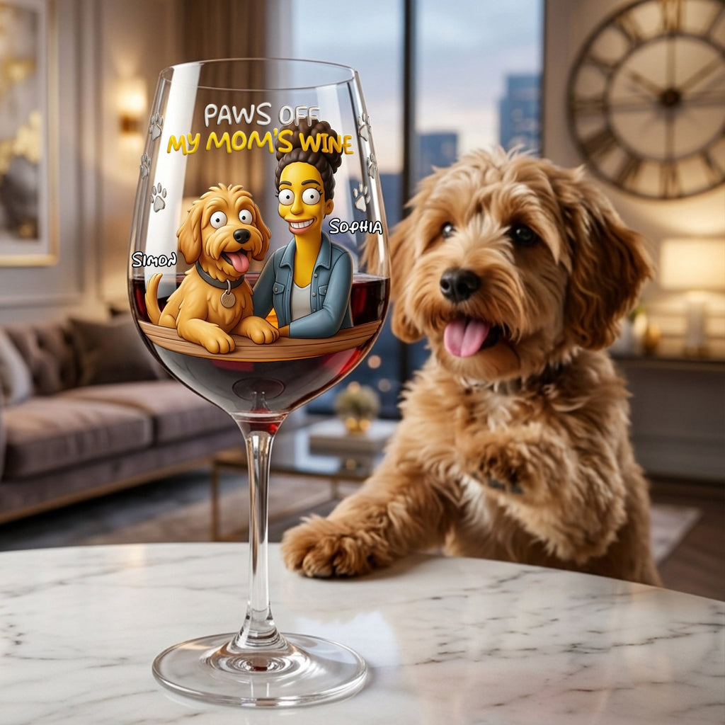 Fun Cartoon Drinking With Pet Drinking Glass - Custom Photo Gifts For Dog Moms & Cat Mom 03qhlu190326