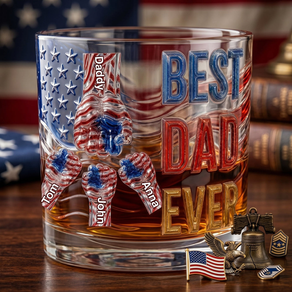 Power Fist Drinking Glass - Personalized Gifts For Dads 06ohlu220526