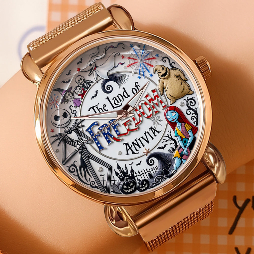 The Land Of Freedom Mesh Strap Quartz Watch - Personalized Gifts For Patriots 03padt080626