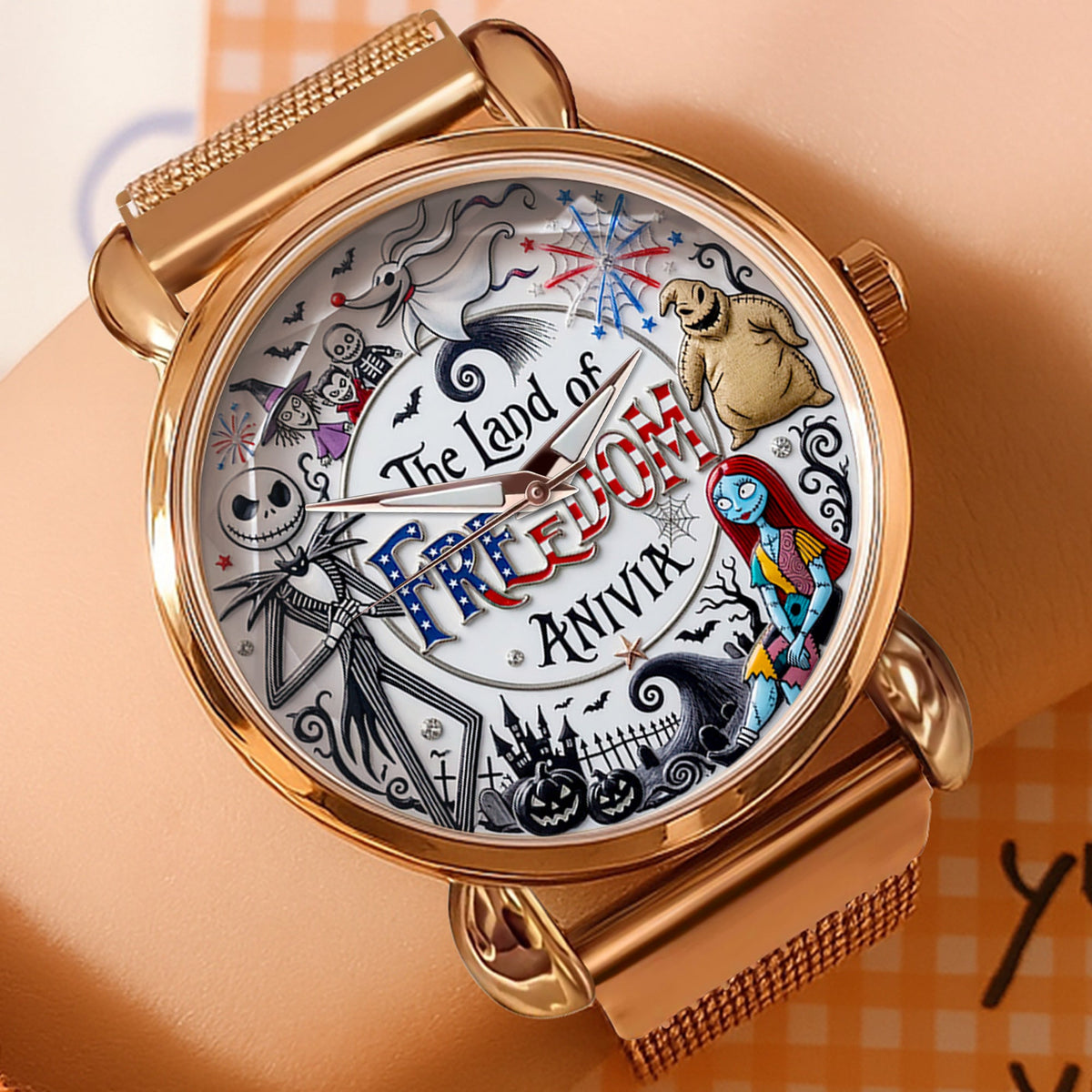 The Land Of Freedom Mesh Strap Quartz Watch - Personalized Gifts For Patriots 03padt080626