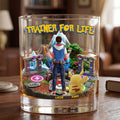 Champion Trainer Round Glass - Personalized Gifts For Anime Lovers 01OHTN090626