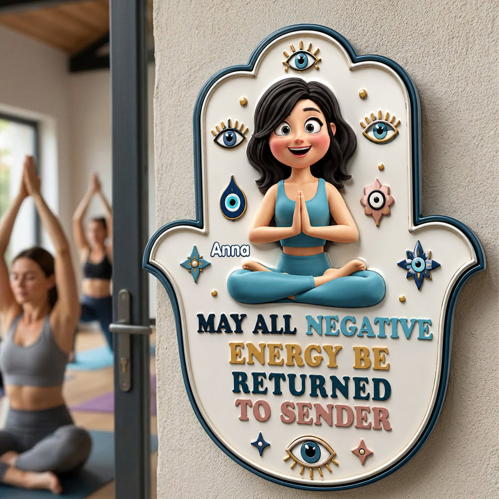 Good Vibes Metal Sign - Personalized Gifts For Yoga Lovers 04NALU180624