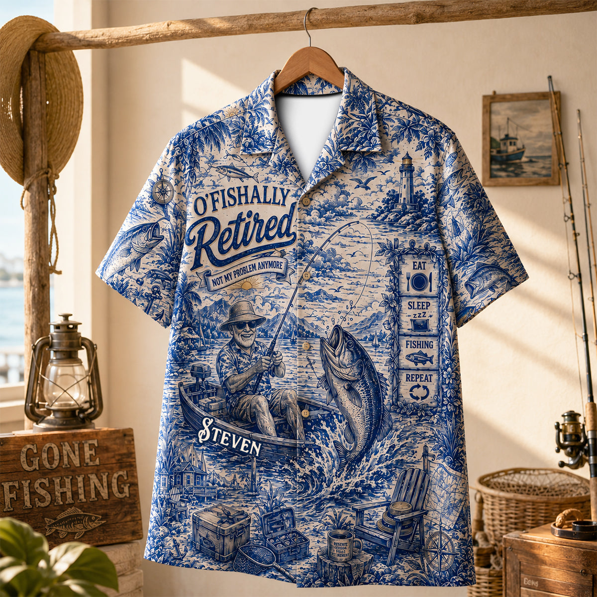 Retirement Fishing Hawaiian Shirt - Personalized Gifts For Fishing Lovers 05TYDH010726
