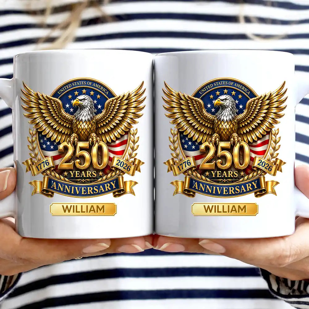 3D Effect 250 Years Of Freedom - Personalized Mug