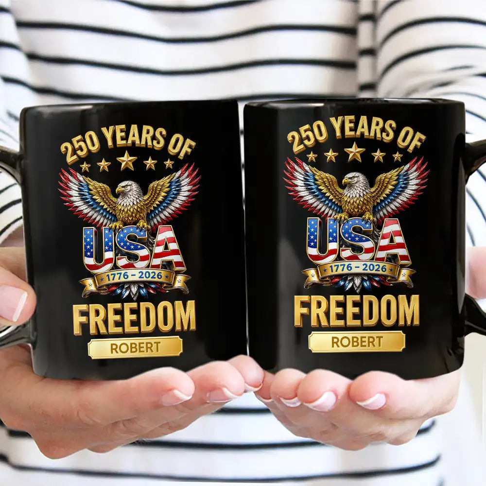 3D Effect 250 Years Of Freedom - Personalized Mug