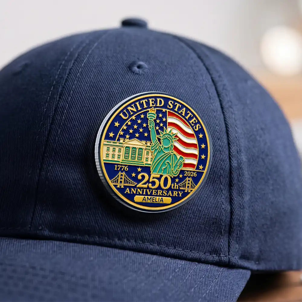 3D Effect 250th Anniversary - Personalized Acrylic Pin