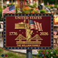3D Effect 250th Anniversary - Personalized Classic Metal Signs