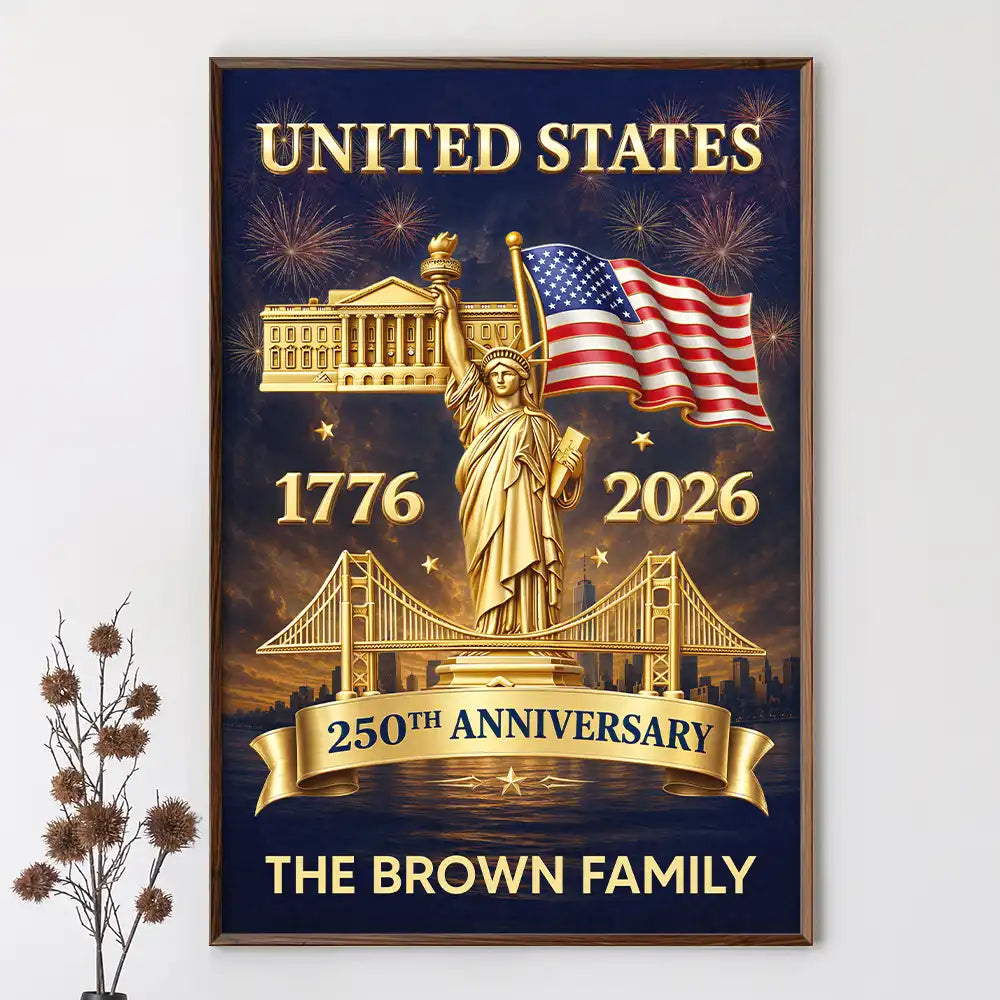 3D Effect 250th Anniversary - Personalized Poster