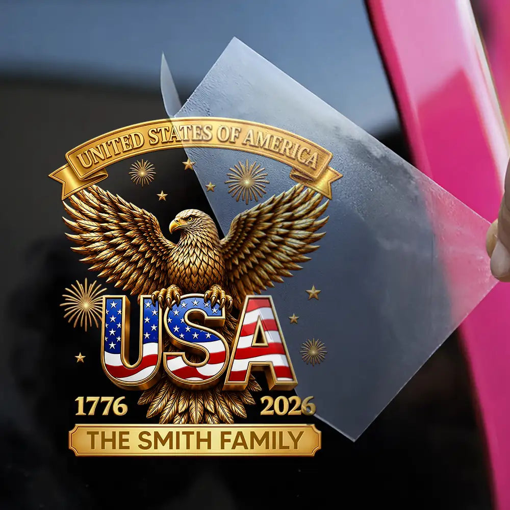 3D Effect America 250th Anniversary - Personalized Decor Decal