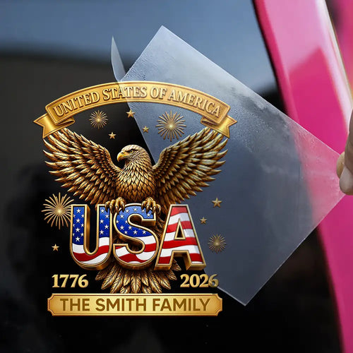 3D Effect America 250th Anniversary - Personalized Decor Decal