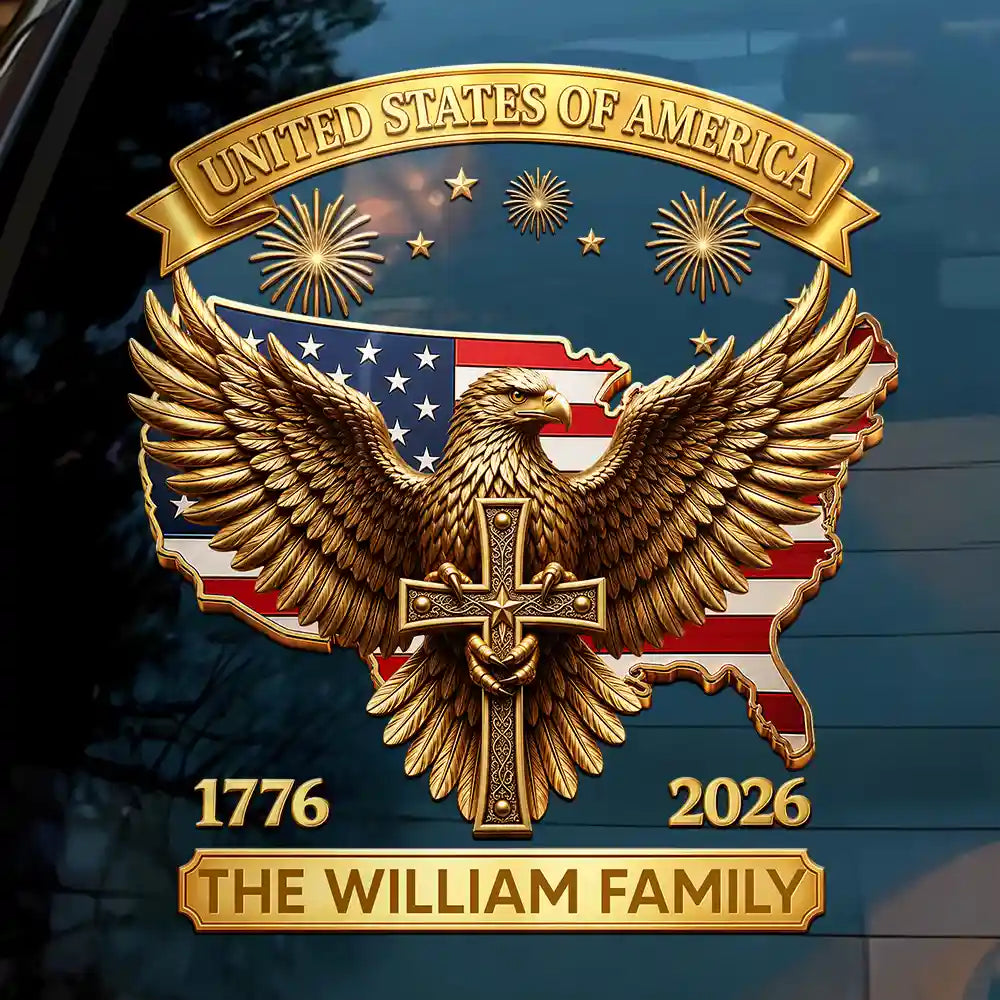 3D Effect America 250th Anniversary - Personalized Decor Decal
