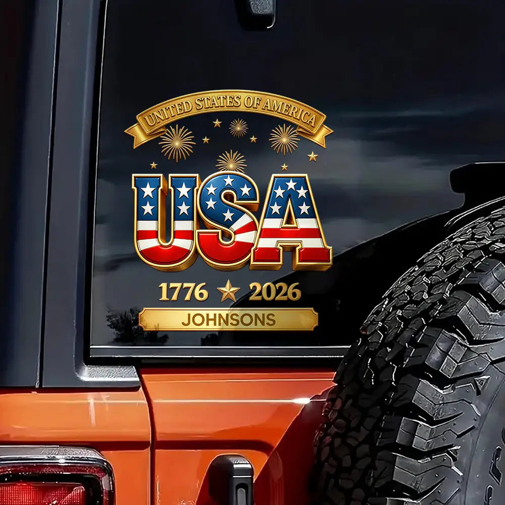 3D Effect America 250th Anniversary - Personalized Decor Decal