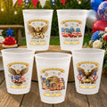 3D Effect America 250th Anniversary - Personalized Frosted Cups