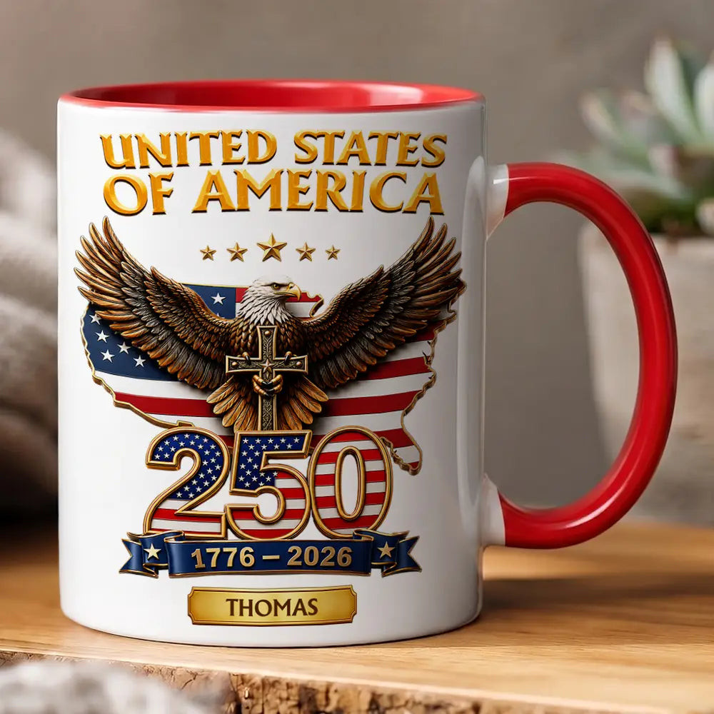 3D Effect America 250th Anniversary - Personalized Mug