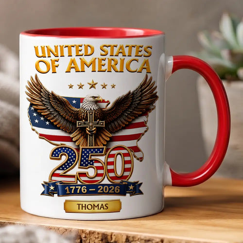 3D Effect America 250th Anniversary - Personalized Mug