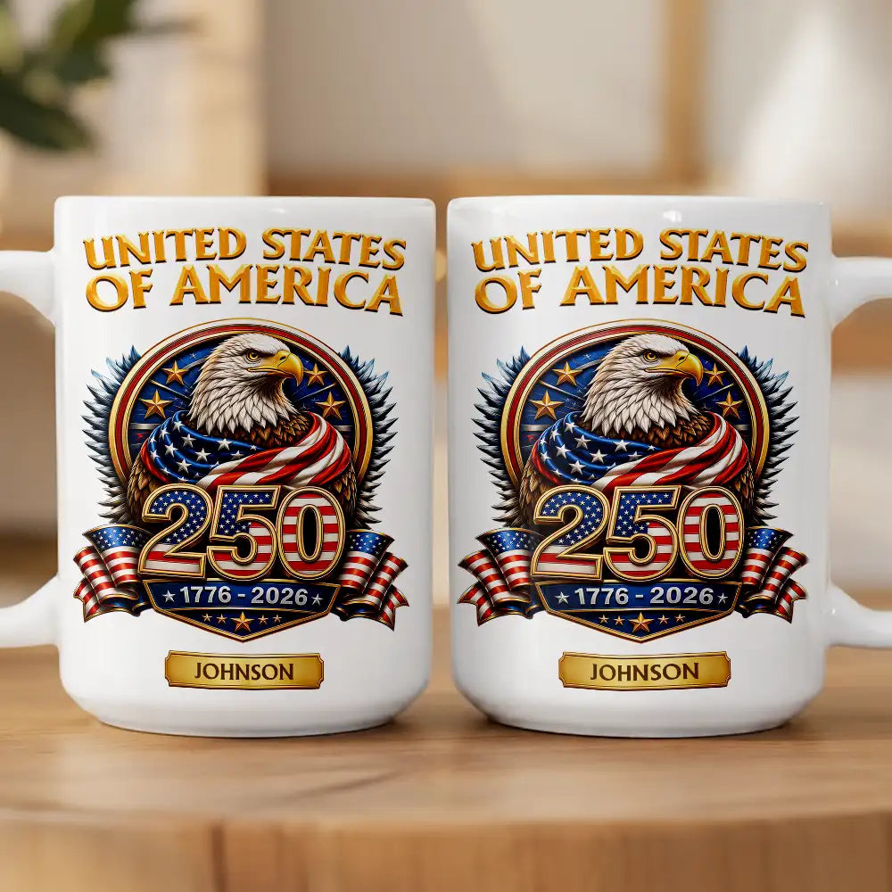 3D Effect America 250th Anniversary - Personalized Mug