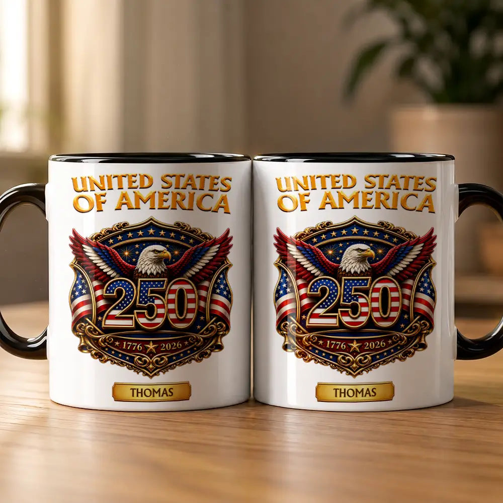 3D Effect America 250th Anniversary - Personalized Mug