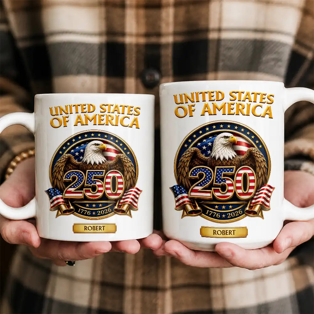 3D Effect America 250th Anniversary - Personalized Mug