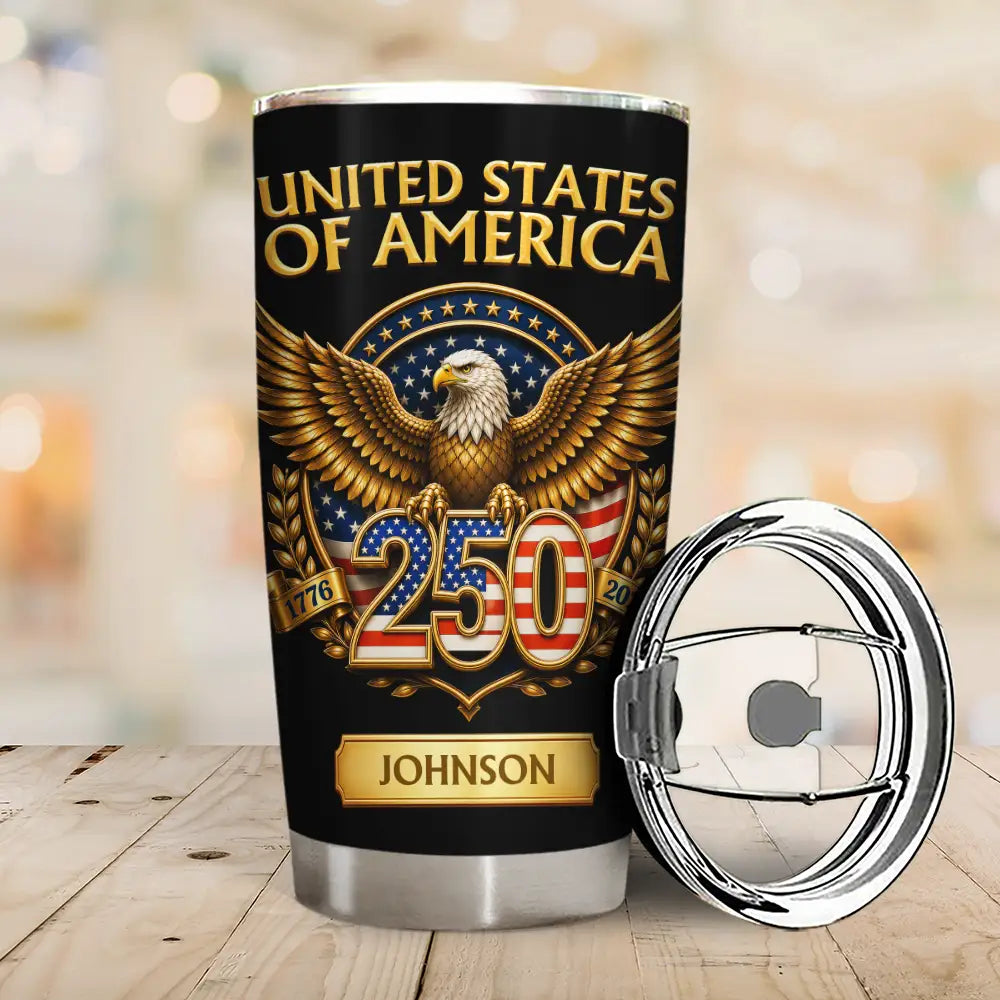 3D Effect America 250th Anniversary - Personalized Tumbler