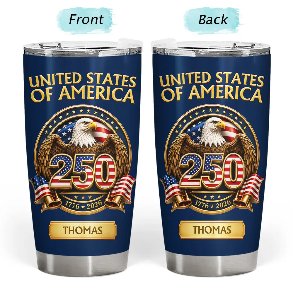 3D Effect America 250th Anniversary - Personalized Tumbler