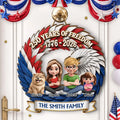 3D Effect Family 250 Years Of Freedom - Personalized Custom Shaped Wood Sign