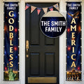 3D Effect God Bless America - Personalized Porch Banners