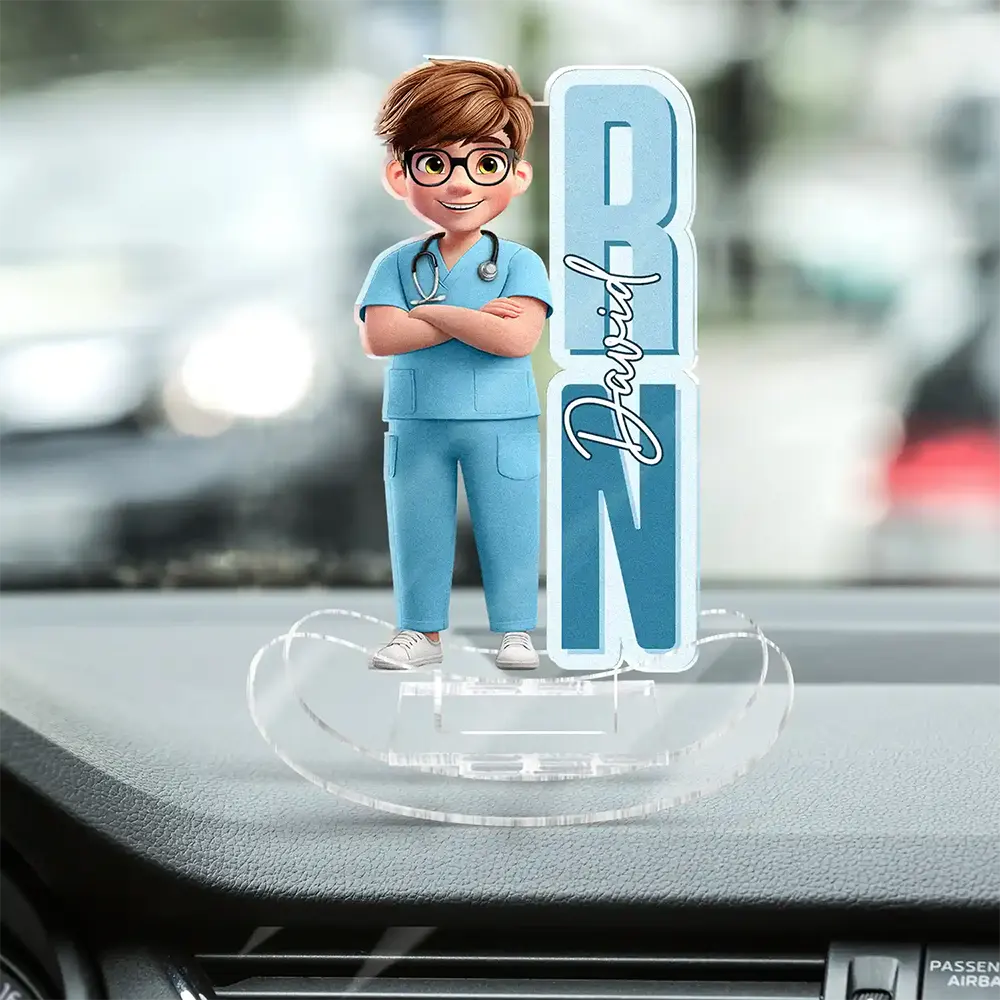 3D Effect Nurse Name - Personalized Acrylic Shaking Stand