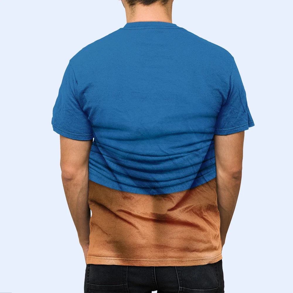 3D Funny Hairy Body - Personalized Full Print T Shirt