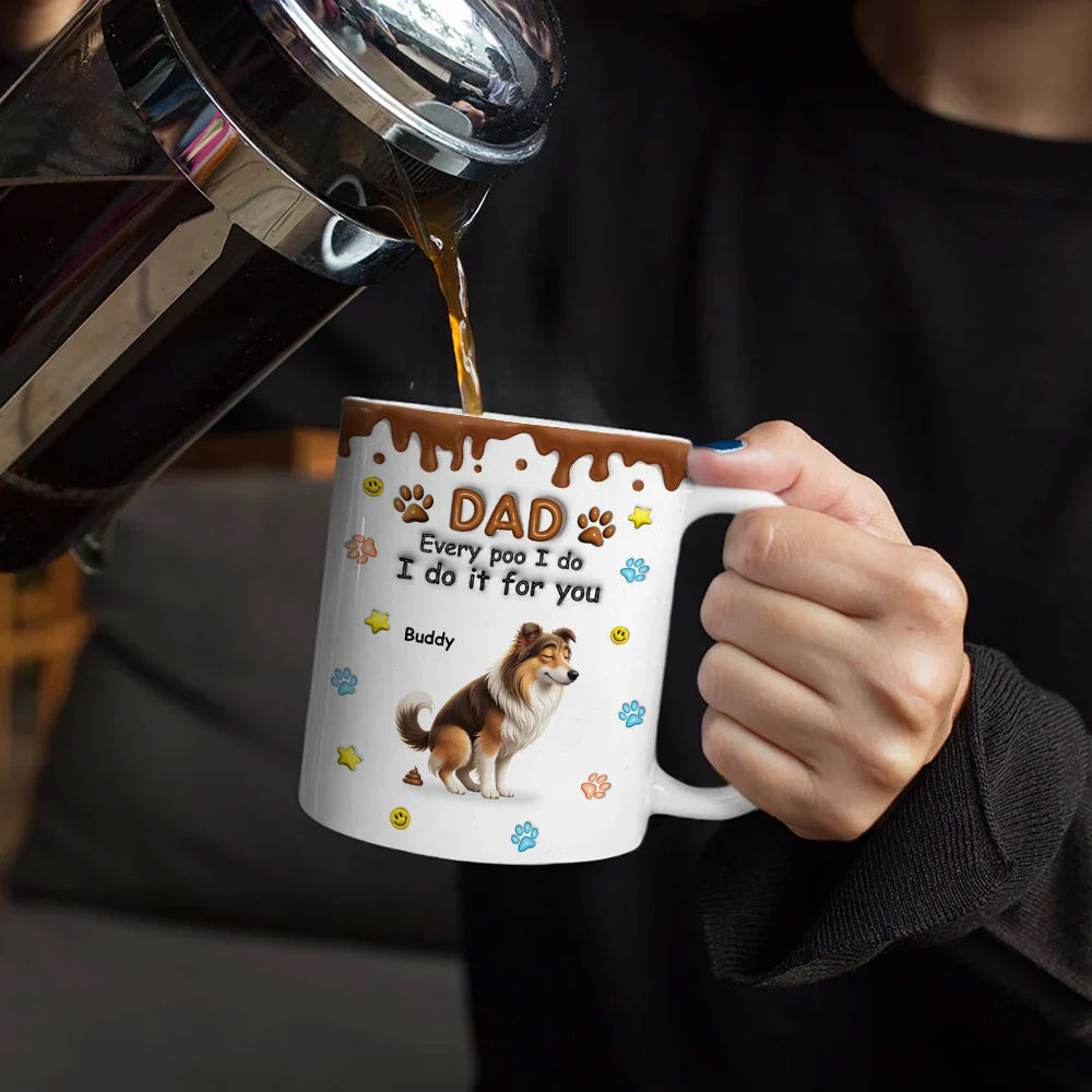 3D Inflated Effect Dog Cat I Do It For You - Personalized White Edge-to-Edge Mug