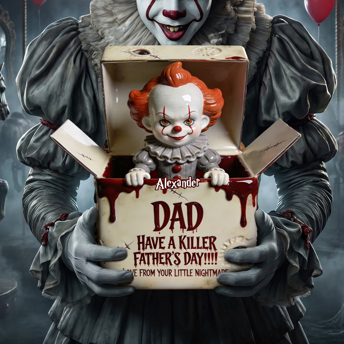 Horror Dad and Kids Acrylic Plaque 149tgdh080626