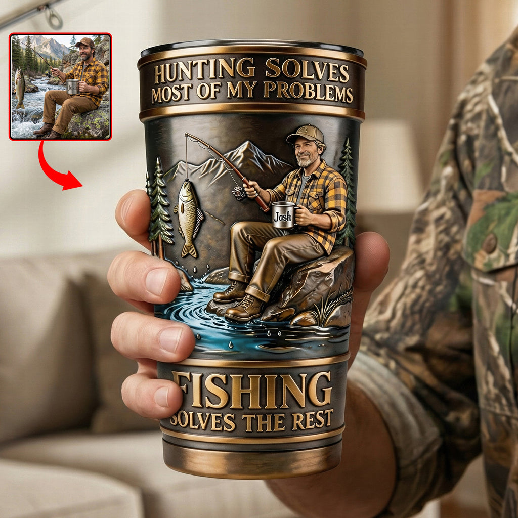 Fishing Tumbler - Custom Photo Gifts For Fishing Lovers 05tyqn020326
