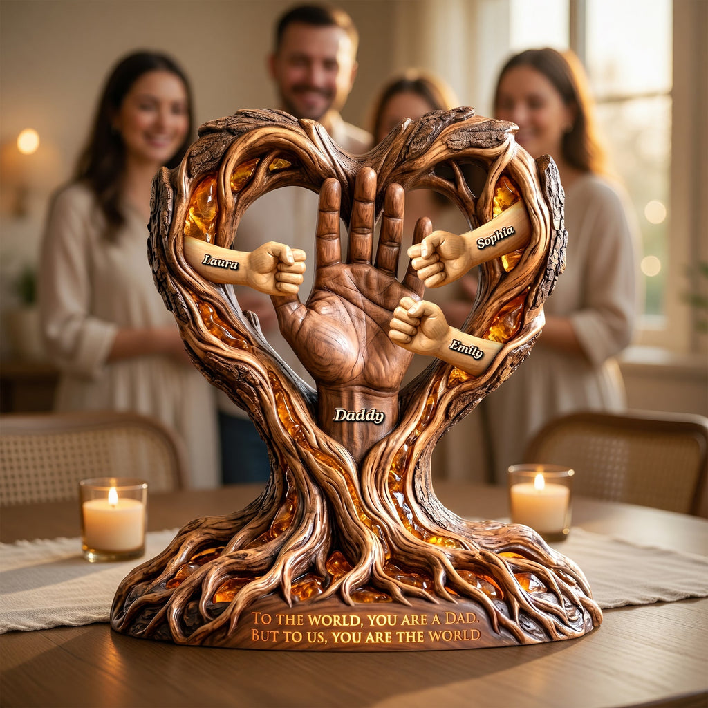 Rooted In Love Around Dad Plaque - Personalized Gift For Dads 05PAQN200526