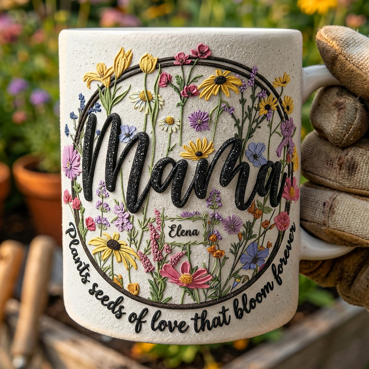 Blooming Love Mommy Coffee Mug - Personalized Gifts For Mom 04QHTA130426