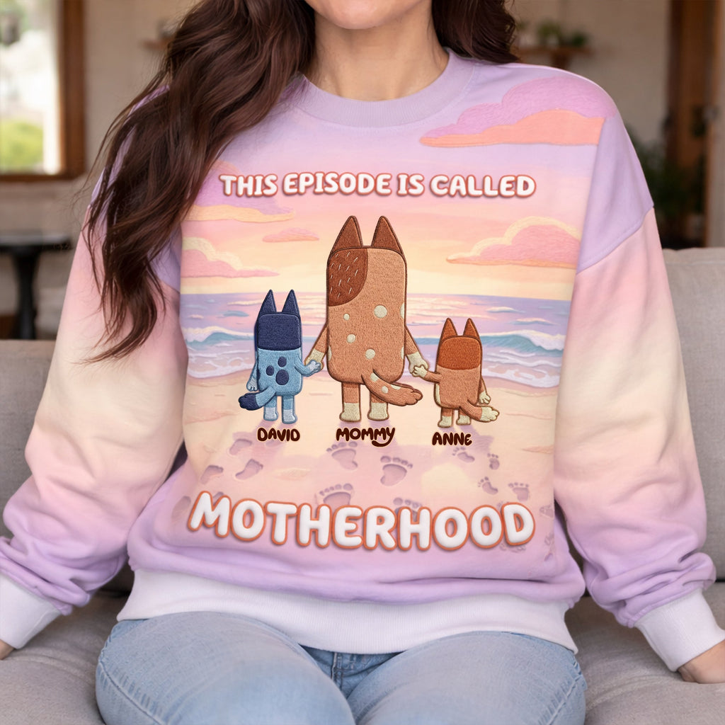 Cute Puppy Mom And Kids Shirt - Personalized Gifts For Mother's Day Shirt 02NALU040426