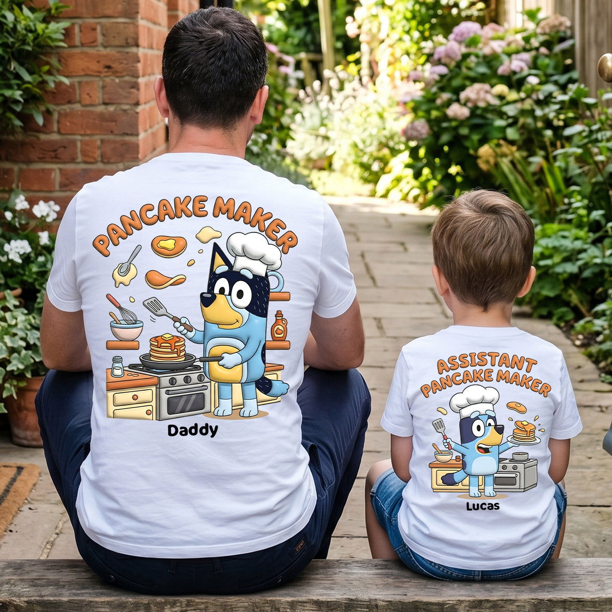 Lovely Pancake Maker Dad & Kids Shirt - Personalized Gifts For Dads 04natn200526
