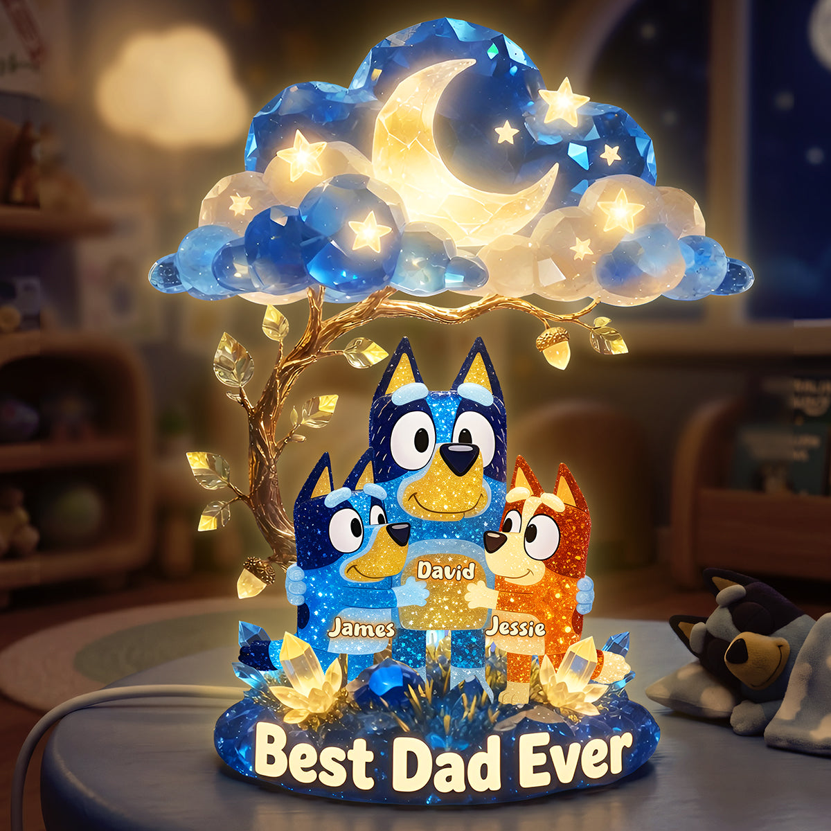 The Azure Heeler Dad Acrylic Light Box - Personalized Gifts For Dad 05TYTA120526