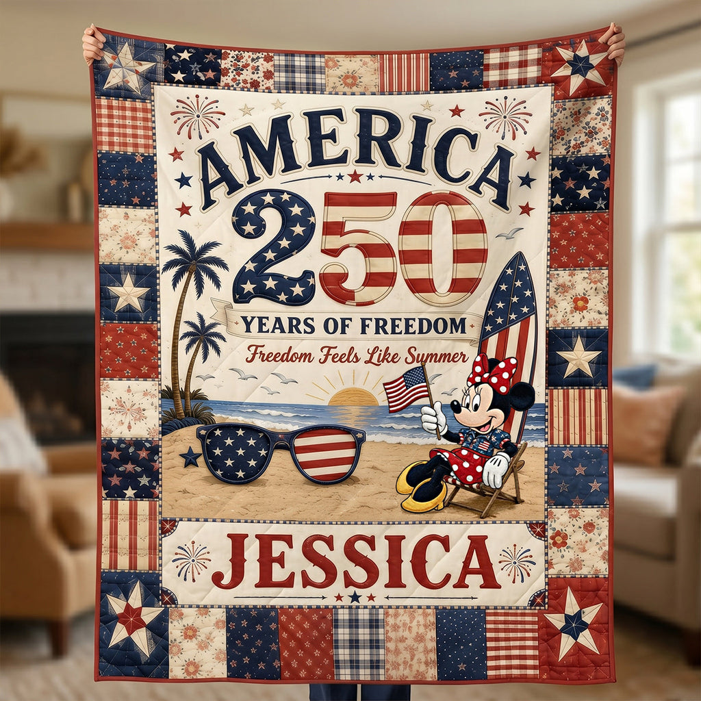 Freedom Feels Like Summer Blanket - Personalized Gifts For Patriots 131patn080626