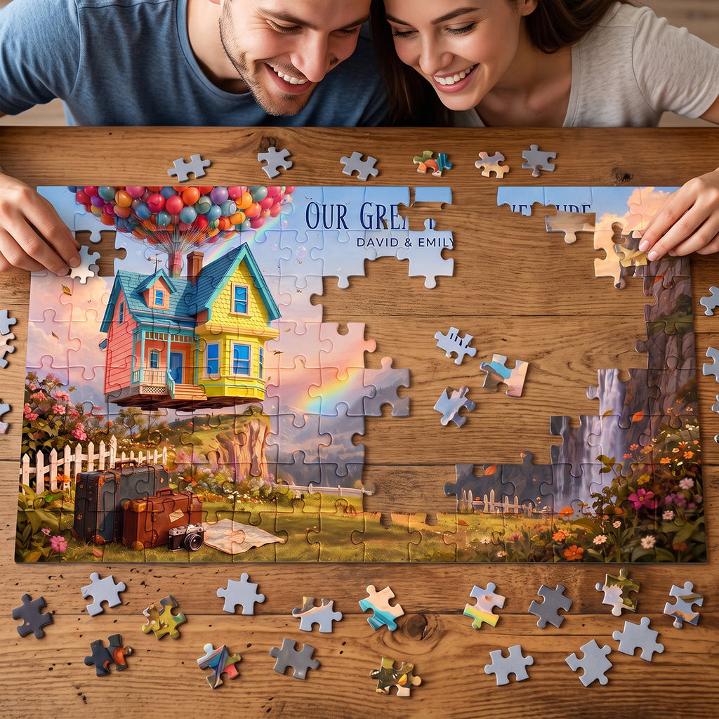 Our Greatest Adventure Jigsaw Puzzle - Personalized Gifts For Couples 05hata140726