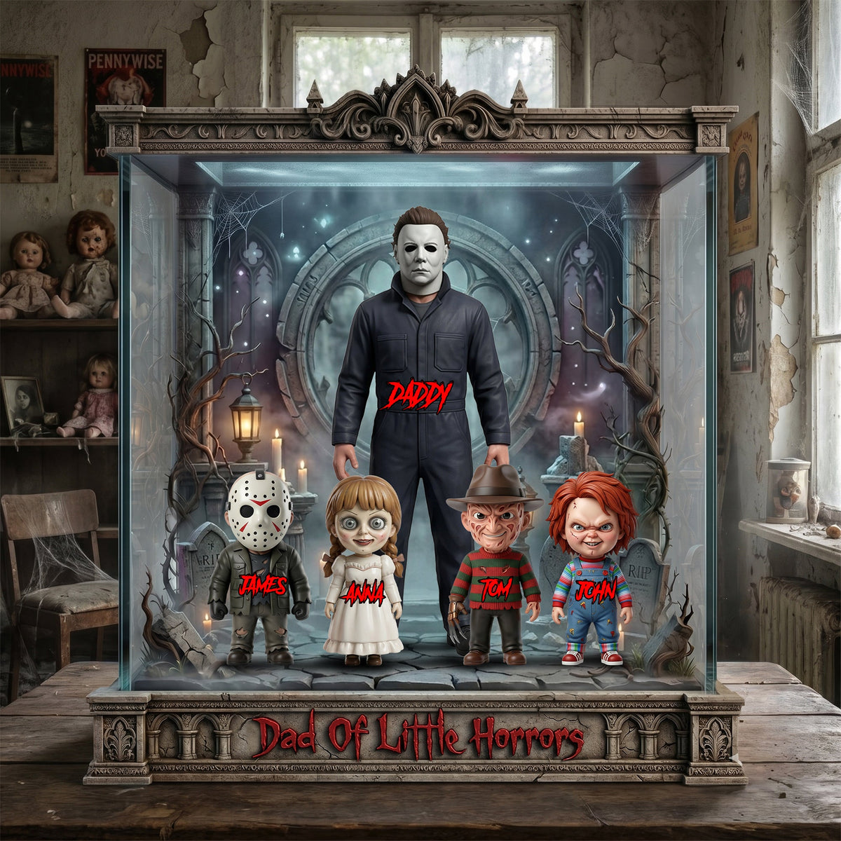 Dad Of Little Horrors Acrylic Plaque - Personalized Gifts For Dads 03NALU140526