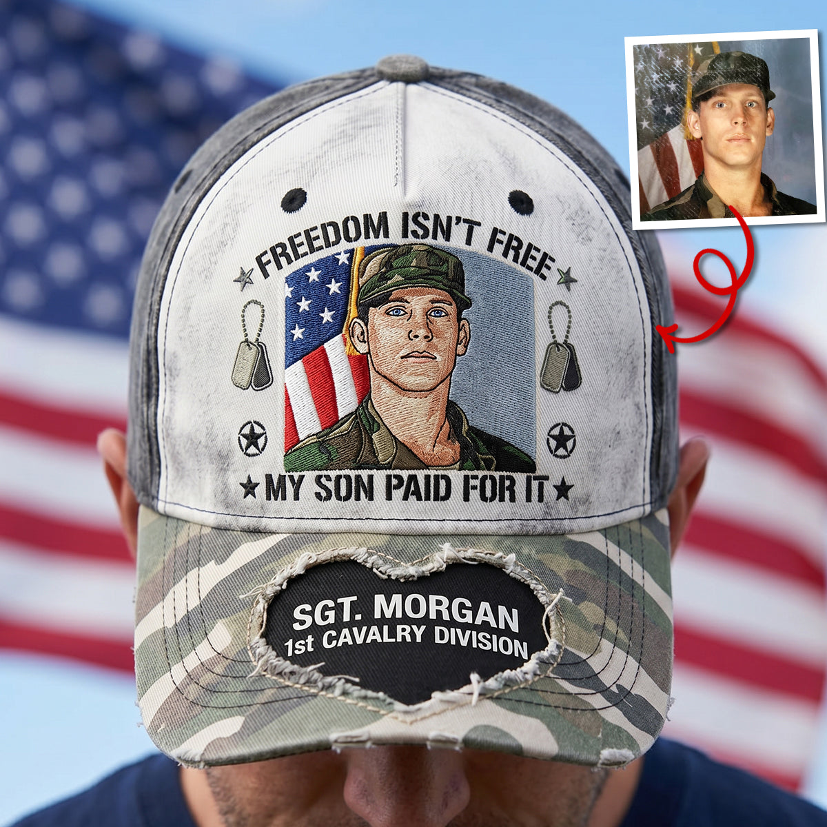 Military Served Member Support Classic Cap, Personalized Gifts For Veteran Families 04qhtn260526