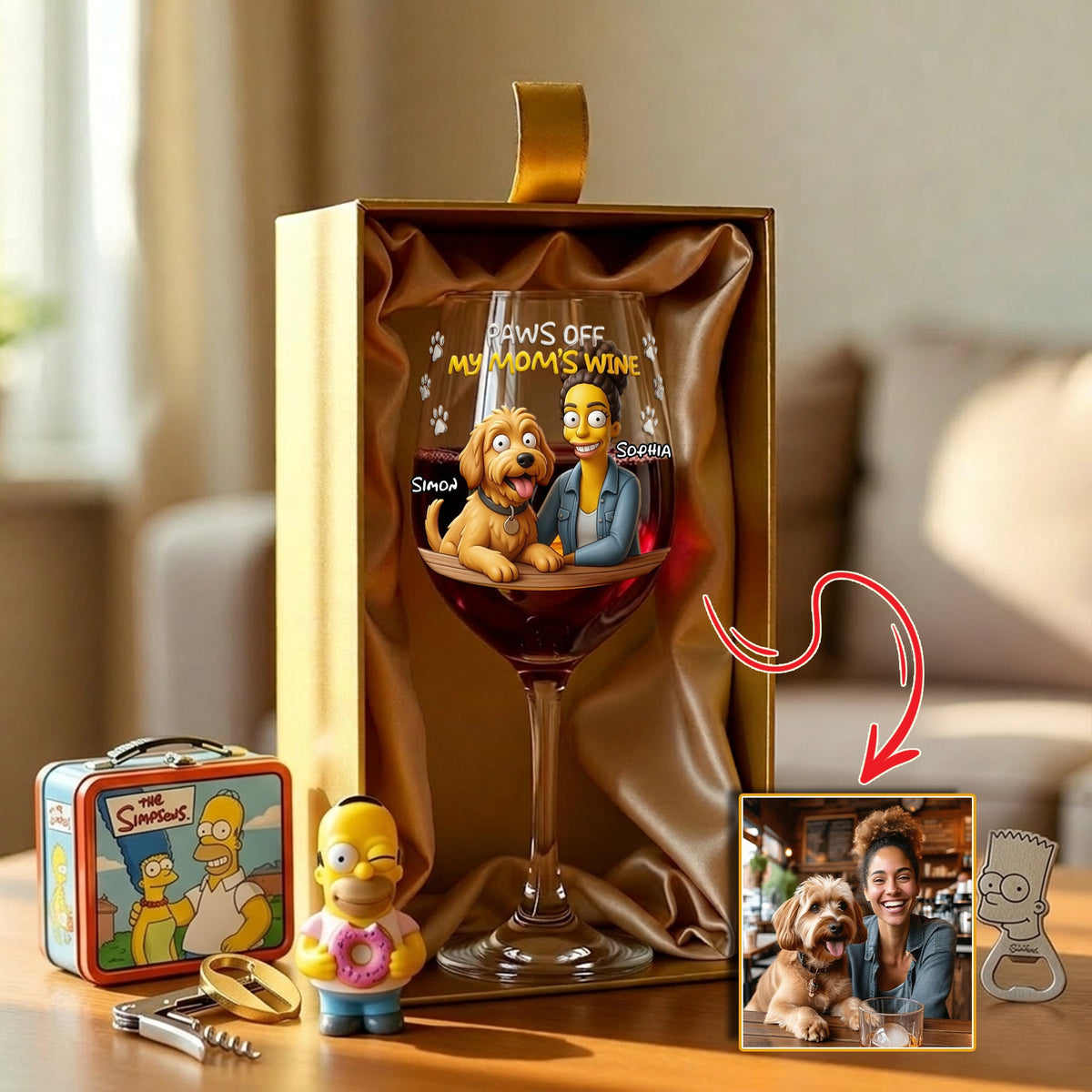 Fun Cartoon Drinking With Pet Drinking Glass - Custom Photo Gifts For Dog Moms & Cat Mom 03qhlu190326