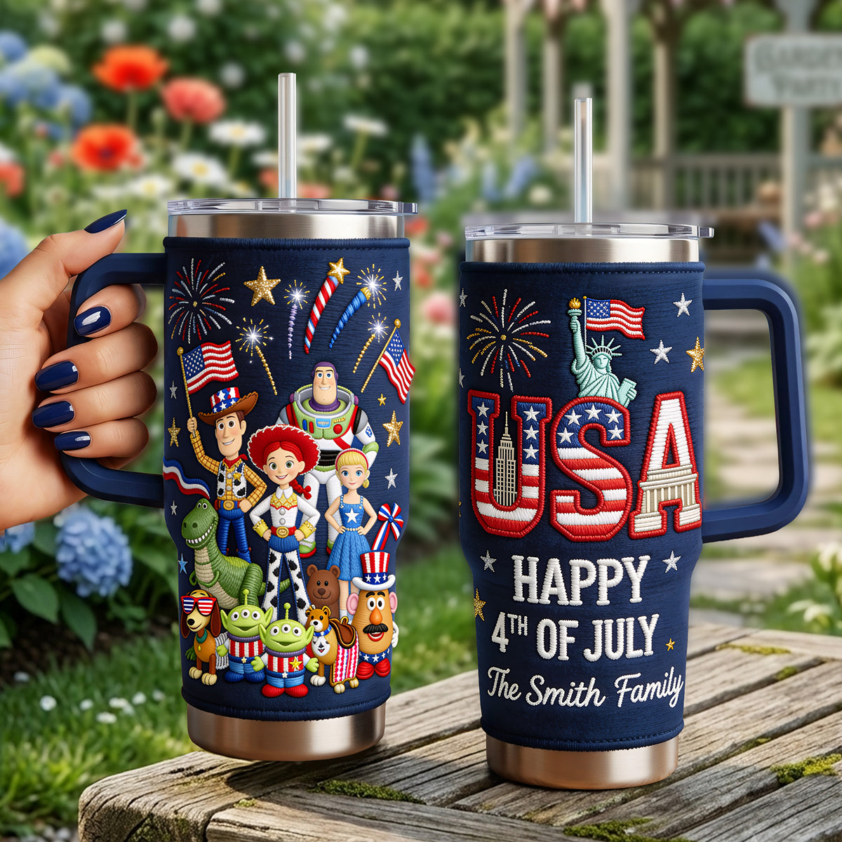 4th of July 40oz Tumbler - Personalized Gifts For Patriots 01pata110626