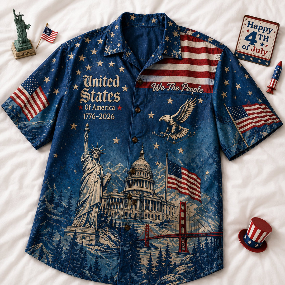 Land Of The Free Hawaiian Shirt - Personalized Gifts For Patriots 02PALU260526