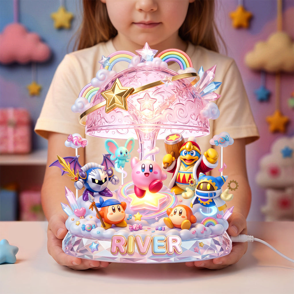 Pink Puff Acrylic Light Box - Personalized Gift For Gamers 05nadh170726