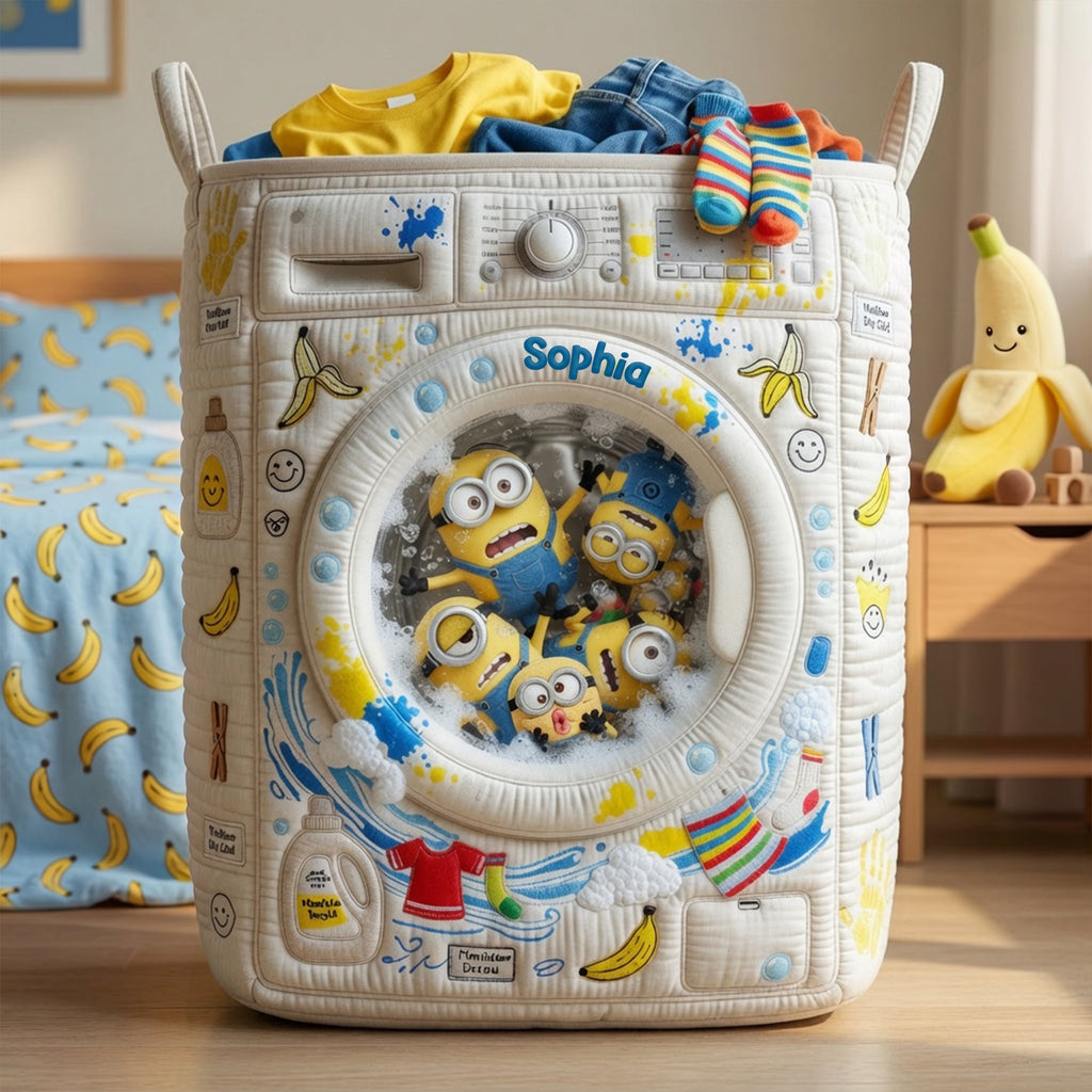Messy Load Quilted Laundry Basket, Personalized Gifts 04qhlu100726