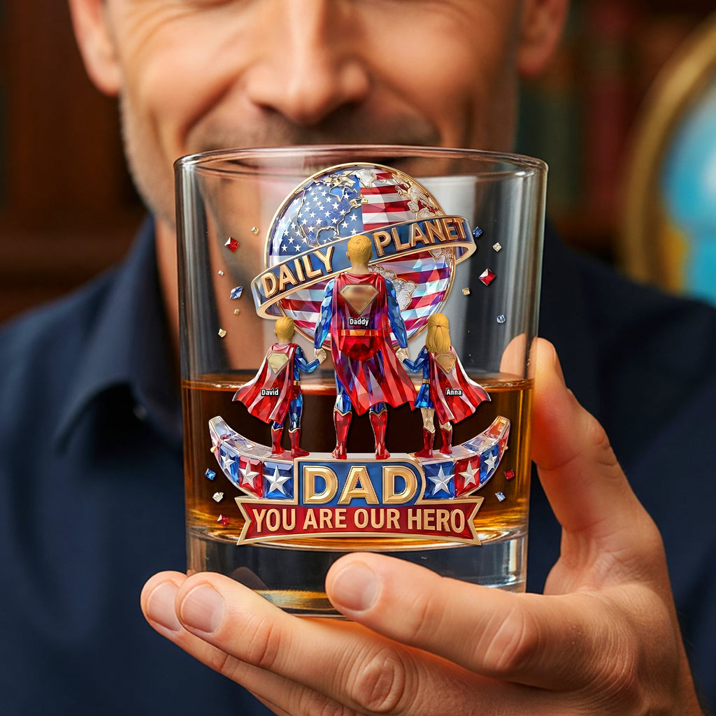 Fearless Guardian Dad and Kids Drinking Glass - Personalized Gifts For Dads 05tyqn250526