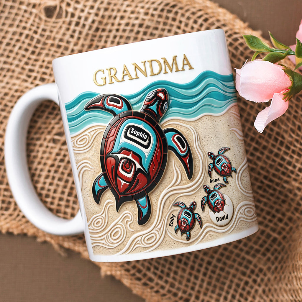 Turtle Grandma Coffee Mug - Personalized Gifts For Grandmas 02huqn090426