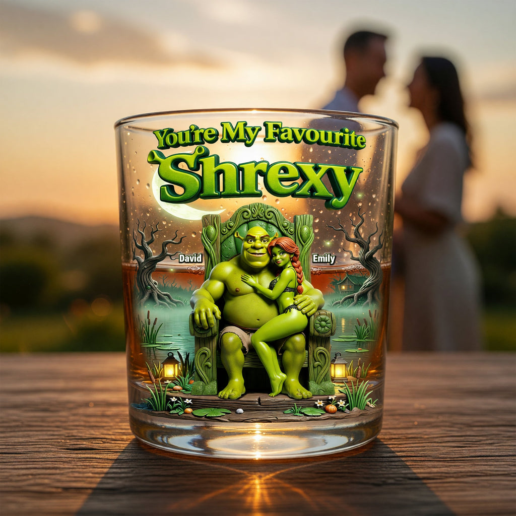 Funny Couple Round Glass - Personalized Gifts For Couple 05TOQN170626