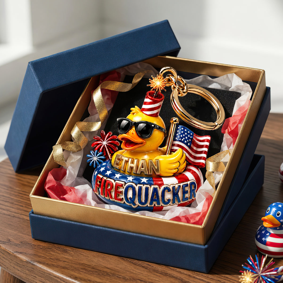 Celebrated 4th Of July Keychain - Personalized Gifts For Patriots 03todt270526