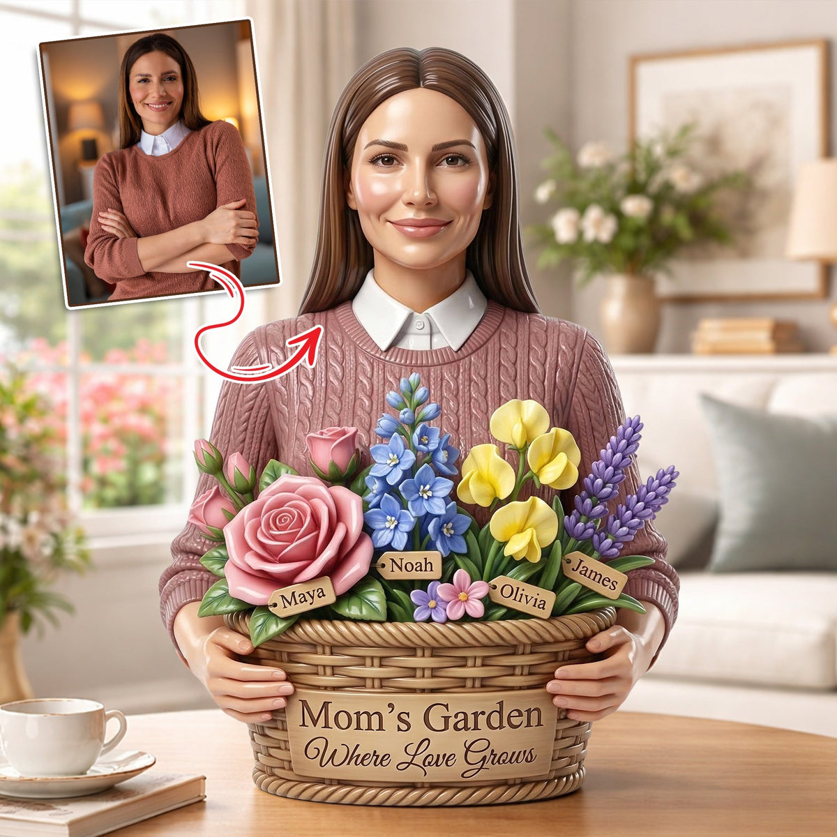Mom's Garden Where Love Grows Acrylic Plaque - Custom Photo Gifts For Mom 07NALU200326